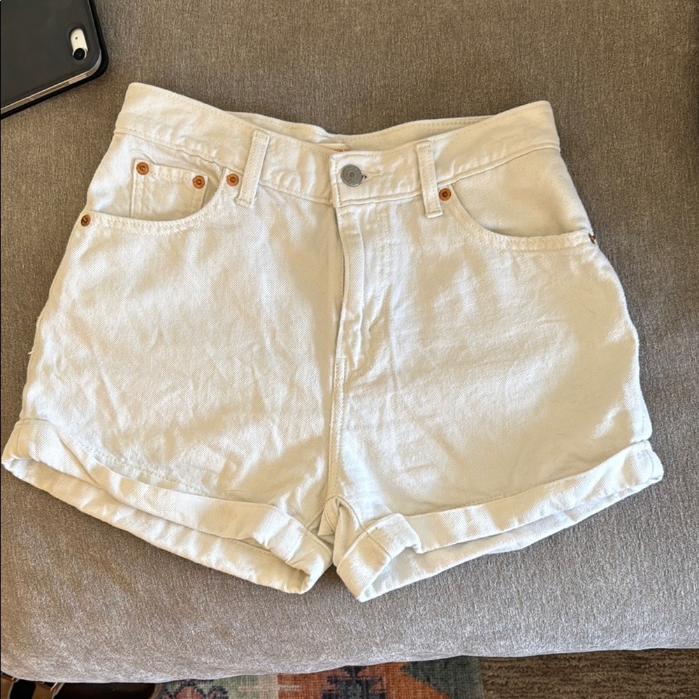 Levi's White Jean Shorts for Women